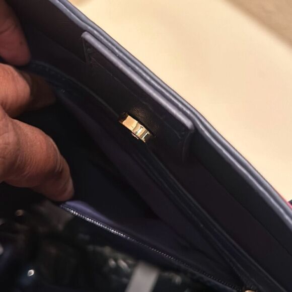 Trina Turk Floral Cloud Tote Top Handle Satchel Bag Blue Pink Bold Maximalist - Picture 12 of 16